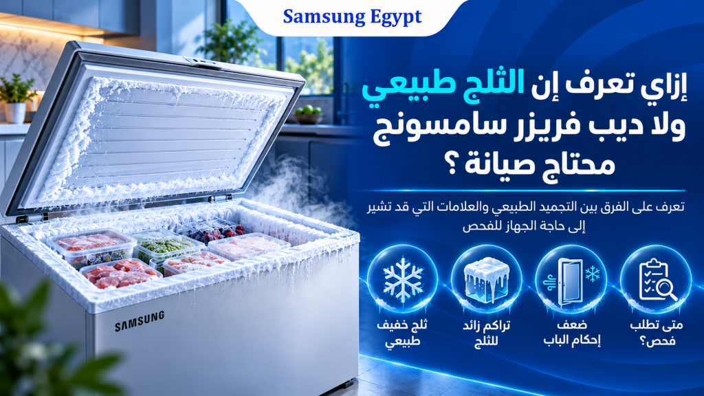 إزاي تعرف إن الثلج طبيعي ولا ديب فريزر سامسونج محتاج صيانة؟